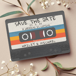  Retro Cassettebandje QR Code Bruiloft Save The Date