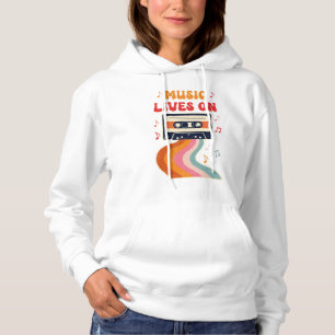Retro Cassettebandje Shirt – Muziek leeft op Vinta