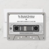 Retro Cassettebandje Wedding Kaart (Achterkant)