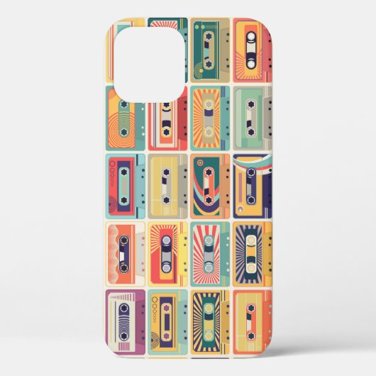Retro Cassettebandjes Patroon. Case-Mate iPhone Case (Achterkant)