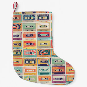 Retro Cassettebandjes  Patroon. Kleine Kerstsok