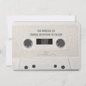 Retro Cassetterband Huwelijk Bewaar de Datum Kaart (Achterkant)