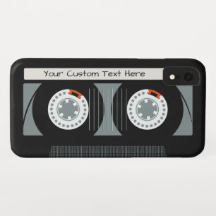 Retro cassetterband op maat gemaakte telefoonhoesj iPhone XR hoesje