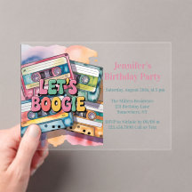 Retro Cassettereband Laten we Boogie Verjaardagsfe
