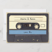 Retro Cassetterecord Huwelijksuitnodiging Kaart (Achterkant)