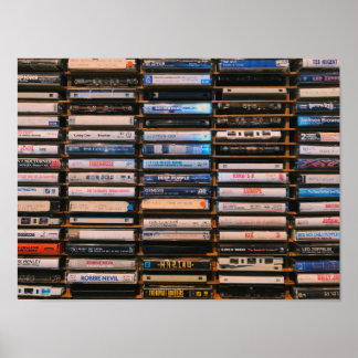 Retro Cassettes Poster