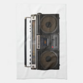 retro-cassettespelmuziek theedoek (Verticaal)