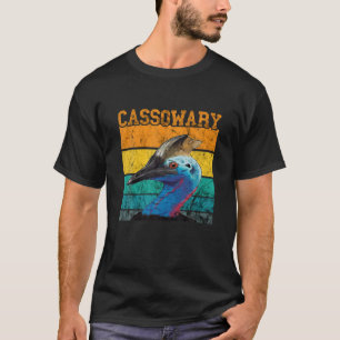 Retro Cassowary Dino Bird Cassowary Lover T-shirt