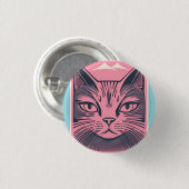 retro cat 2 ronde button 3,2 cm (Voorkant /achterkant)