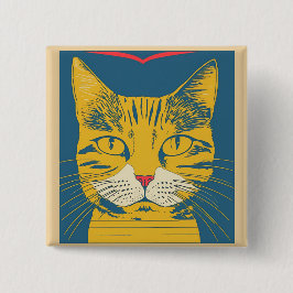 retro cat 4 ronde button 3,2 cm