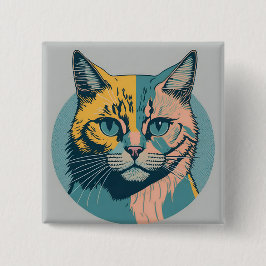 retro cat 5 ronde button 3,2 cm