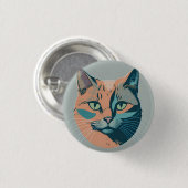 retro cat 5 ronde button 3,2 cm (Voorkant /achterkant)