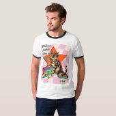 Retro cat Bijbelvers t-shirt unisex (Voorkant volledig)