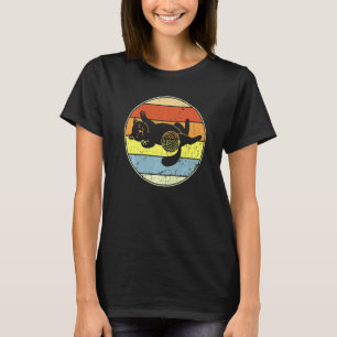 Retro Cat Cat Silhouette Kitten Animal 60 T-shirt