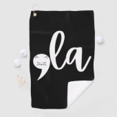 Retro Cat Comma La Kamala Harris 2024 Verkiezingen Golfhanddoek (Insitu)