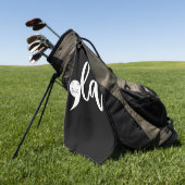 Retro Cat Comma La Kamala Harris 2024 Verkiezingen Golfhanddoek (Groen)