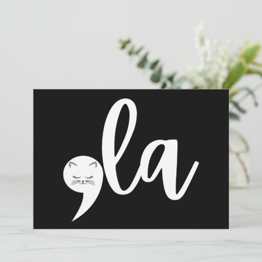 Retro Cat Comma La Kamala Harris 2024 Verkiezingen Kaart (Staand voorkant)