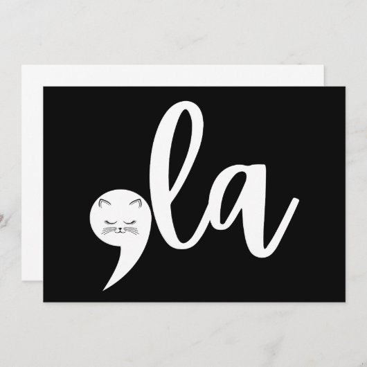 Retro Cat Comma La Kamala Harris 2024 Verkiezingen Kaart (Voorkant / Achterkant)