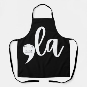 Retro Cat Comma La Kamala Harris 2024 Verkiezingen Schort