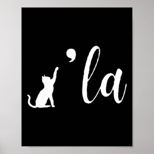Retro Cat Comma La Kamala Harris voor President 20 Poster