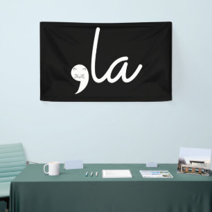 Retro Cat Comma La Kamala Harris voor President 24 Spandoek