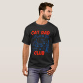 Retro Cat Dad Club Life Is Better With Cats Funny T-shirt (Voorkant volledig)