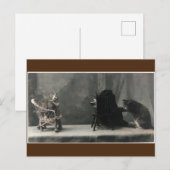 Retro Cat Foto nemen Briefkaart (Voorkant / Achterkant)