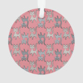 Rétro Cat Graphic Pattern Gray (dos)