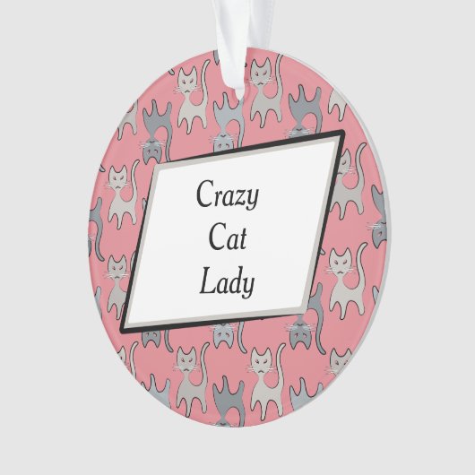 Rétro Cat Graphic Pattern Gray (devant)