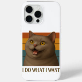 Retro Cat Houding iPhone 15 Pro Max Hoesje