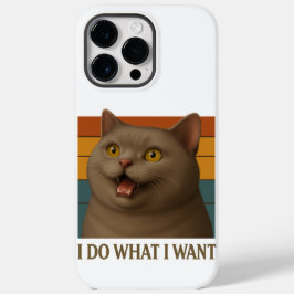 Retro Cat Houding Case-Mate iPhone 14 Pro Max Hoesje