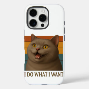 Retro Cat Houding iPhone 16 Pro Hoesje