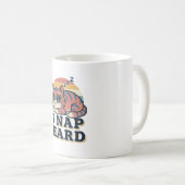 Retro Cat I Nap Hard White Coffee Mug (Devant droit)