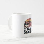 Retro Cat I Nap Hard White Coffee Mug (Devant gauche)