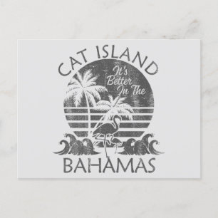 Retro Cat Island Bahama's Briefkaart Vakantie Crui