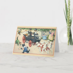 Retro Cat Marriage bruiloft Card Kaart