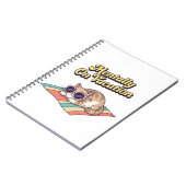 Retro Cat Mental Vacation Lined Notebook Notitieboek (Linkerzijde)