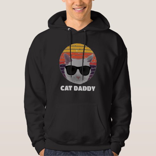 RETRO CAT PAPA CIRCLE T-SHIRTS HOODIE (Voorkant)