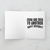 RETRO CAT PORTANT UNE CARTE D'ANNIVERSAIRE DE PETI (Intérieur)