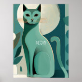Retro Cat Print Poster voor kattenbroodjes (Voorkant)