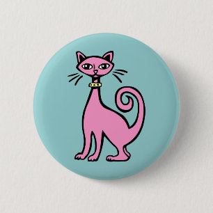 Retro Cat Ronde Button 5,7 Cm