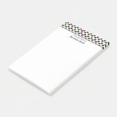 Retro Cat Sunbril Pattern - Gepersonaliseerd Post-it® Notes (Schuin)