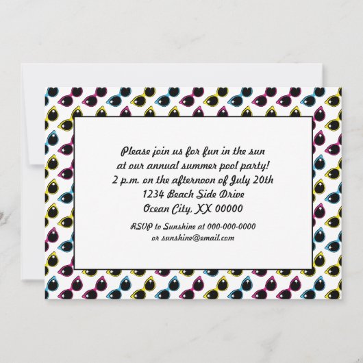 Retro Cat Sunbril Pattern Kaart (Voorkant)