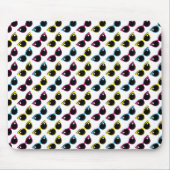 Retro Cat Sunglazen Patroon Muismat (Voorkant)