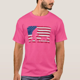 Retro Catahoula Luipaardhond 4 juli VS Amerika T-shirt