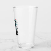 Retro Cats Blue Atomic Starburst Glass | midden va Glas (Links)