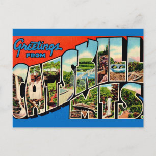 Retro Catskill-gebergte Briefkaart