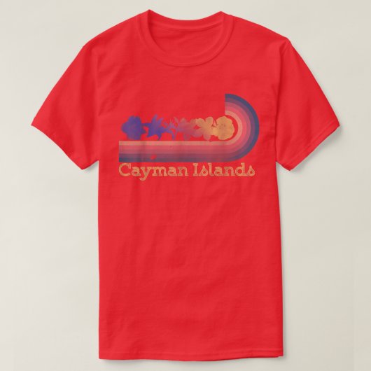 Retro Cayman Islands Tropical Flowers 80s Style Su T-shirt (Design voorkant)