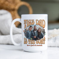 Retro Ce papa est la chèvre Photo 15oz Café Mug