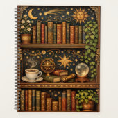 Retro celestial bookshelf book coffee lover (Devant)